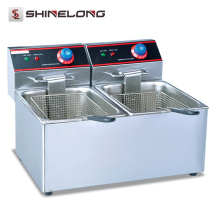 CE Approval kitchen equipments Cooking Appliances 1-Tank and 1-Basket Fryer electric fryer